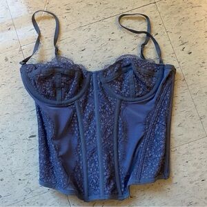 NWT Out from under modern love blue corset top